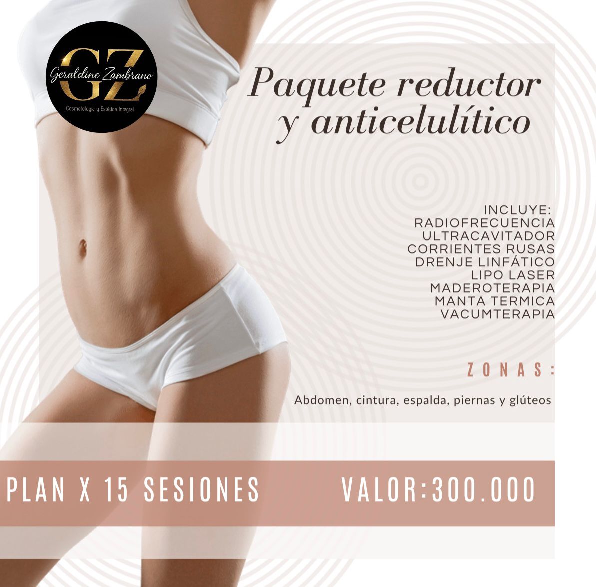 ✨ Paquete Escultura Corporal Integral  (Abdomen, cintura, espalda, piernas y glúteos)